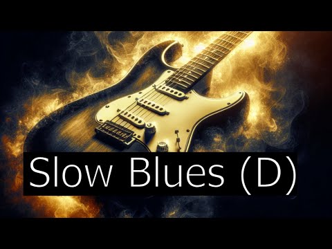 Super Slow Blues Guitar Backing Track (D)