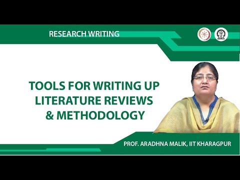 Tools for writing up literature reviews methodology