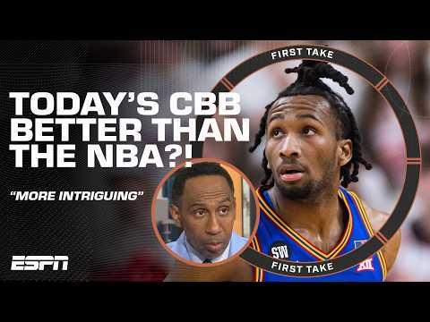 Stephen A. is 'MORE INTRIGUED' by college basketball than the NBA? 😧 | First Take
