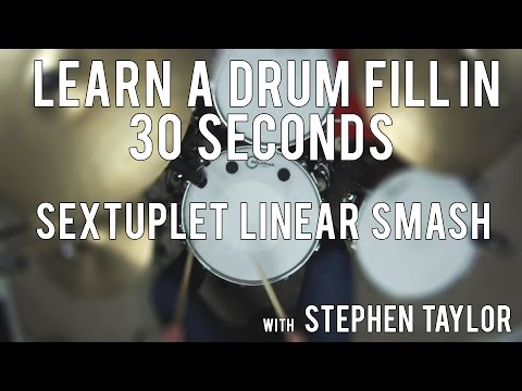 DRUM LESSONS - SEXTUPLET LINEAR SMASH IN 30 SECONDS