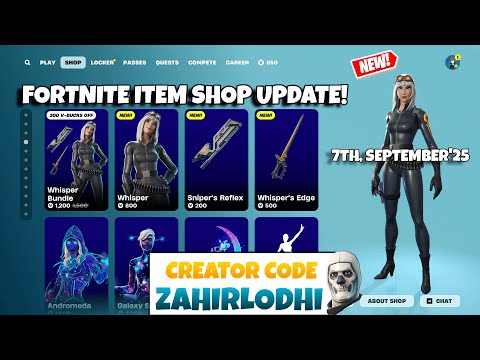 *NEW* WHISPER BUNDLE! Fortnite Item Shop [7th September, 2025] (CH6 S4)