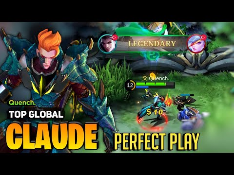 PERFECT PLAY! Claude Best Build 2023 [ Claude Gameplay Top Global ] By Quench.- Mobile Legends