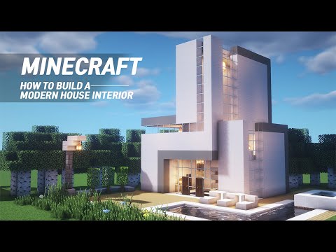 Minecraft : MODERN HOUSE & INTERIOR ｜How to Build in Minecraft (#71)