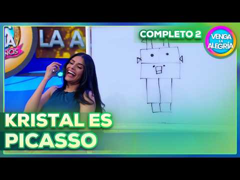Not very accurate drawings! 😅 Kristal and Viviann try to draw a giraffe 🦒 | Venga La Alegría
