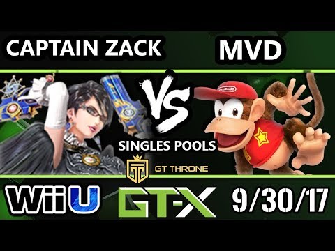 GTX 2017 Smash 4 - P1 | CaptainZack (Bayonetta) vs PG | MVD (Diddy Kong) - Wii U Pools