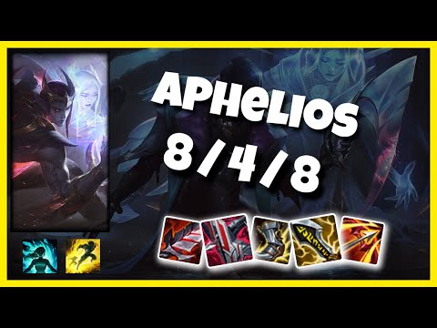 Aphelios Bot Lane 10.25 Challenger Gameplay Replay S11 (8/4/8) - KOREAN