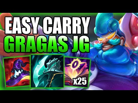 BIG MAN GRAGAS JUNGLE IS A VERY STRONG SOLO Q CARRY! - Best Build/Runes S+ Guide - League of Legends