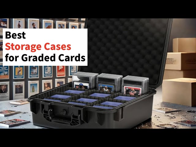 Vídeo relacionado con JoyHood Caja de Almacenamiento de Tarjetas Graduadas, Cajas de Almacenamiento de Carga Superior, Estuche de Almacenamiento para Tarjetas PSA Coleccionables y Tarjetas Deportivas