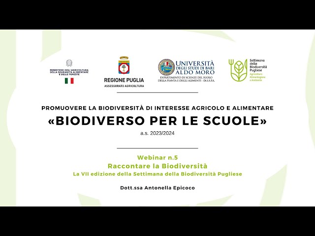 Progetto «BiodiverSO per le scuole» (a.s. 2023/2024) - Seminario n°5: Raccontare la Biodiversità