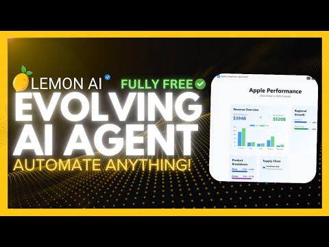 Lemon AI: First-Ever Self-Evolving AI Agent! FULLY FREE Manus Alternative with UI! (Opensource)
