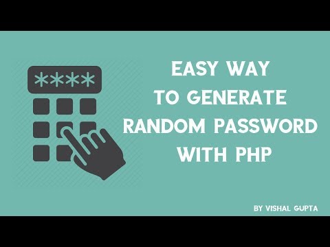 Easy way to Generate Random Password with PHP