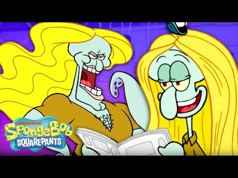 スクイッドワードが髪を持つたび ?♂️｜スポンジ・ボブ (Every Time Squidward Had Hair ?‍♂️ | SpongeBob)