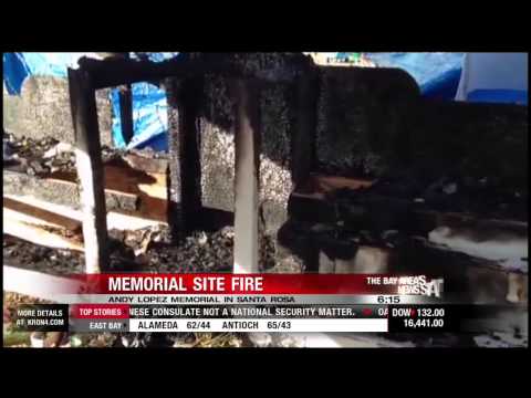 Andy Lopez Memorial Damaged in Fire