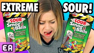 EXTREME SOUR CANDY CHALLENGE! (SMOG BALLS)