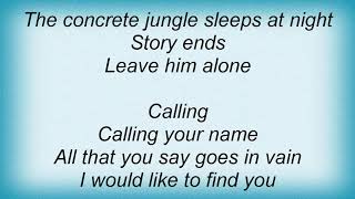 Simple Minds - Calling Your Name Lyrics