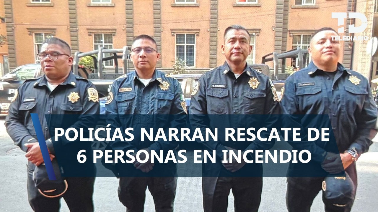 Oficiales narran cómo salvaron a seis personas de un incendio en Azcapotzalco