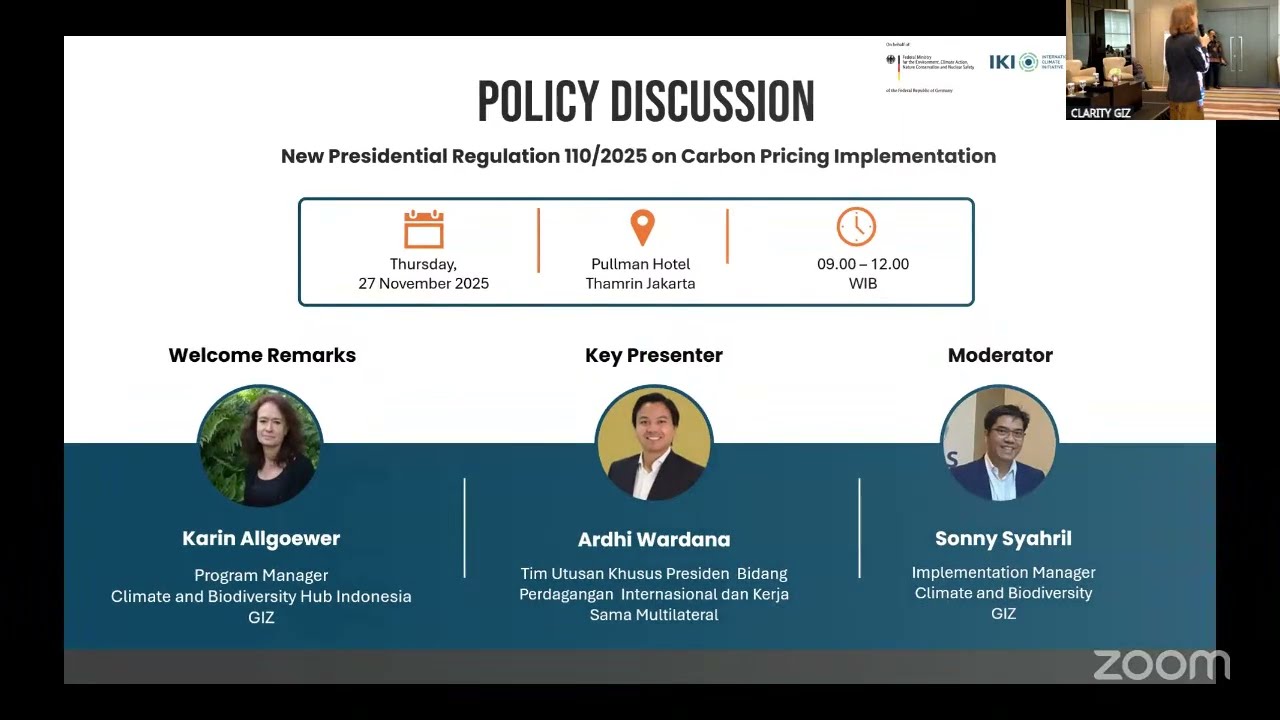 Policy Discussion on The New Presidential Regulation 110/2025 on Carbon Pricing Implementation