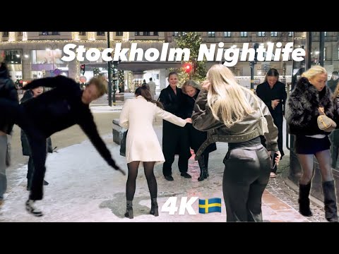 Stockholm 4K Nightlife Sweden - Crazy Night(Stureplan)