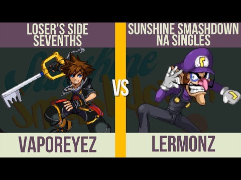 Sunshine Smashdown NA: SSF2 Loser's Top 8 - VaporeyeZ (Sora) vs. Lermonz (Waluigi)