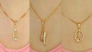 LIGHT WEIGHT  22K GOLD CHAIN AND PENDANT/ LOCKET || SIMPLE DESIGNS