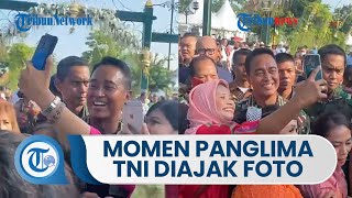Momen Panglima TNI Diserbu Warga yang Ingin Berswafoto saat Pengamanan Kirab Kaesang dan Erina