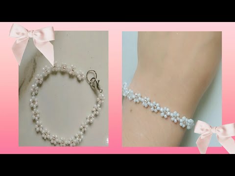 daisy bracelet tutorial #beadedjewellery
