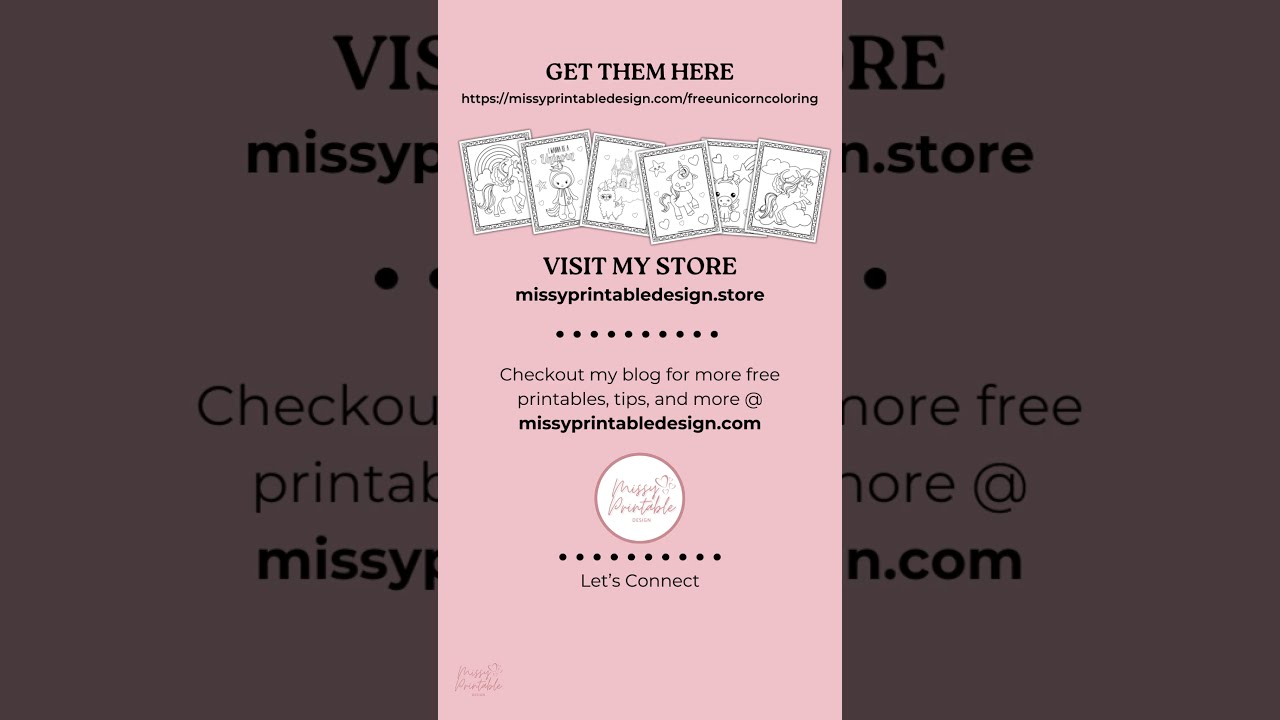 Free Printable Unicorn Coloring Pages #freeprintables #coloringpages #freecoloring #unicorncrafts