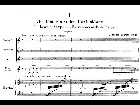 Johannes Brahms -  Vier Gesänge, Op. 17 for Female Choir, Horns and Harp (1860)