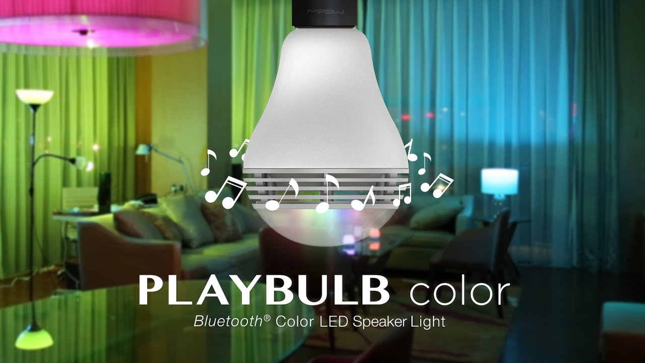 PLAYBULB color - Bluetooth Color LED Speaker Light for Kickstarter - YouTube