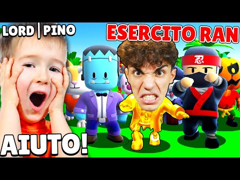 50 NUOVI MEMBRI DEL TEAM RAN PER BATTERE LORD PINO ED IL SUO TEAM DI PRO CATTIVI su STUMBLE GUYS!😱