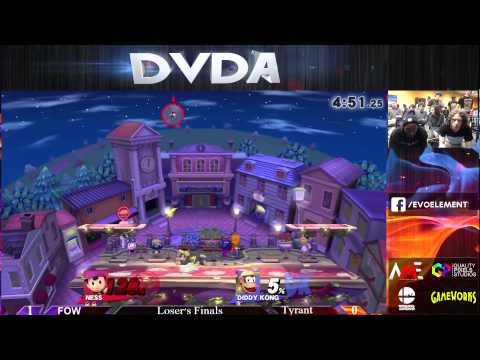 DVDA #8 Singles Loser's Finals: FOW (Ness) vs Tyrant (Diddy Kong)