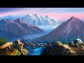 Nepali Painting | Painting a Beautiful Mountain Landscape with Acrylics | Art Candy | Nepali Artist