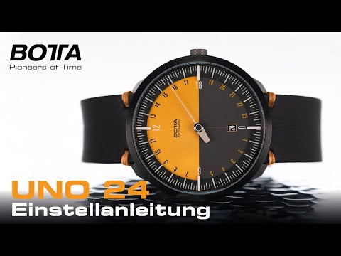 Botta Design Einzeigeruhr UNO 24 Einstellanleitung