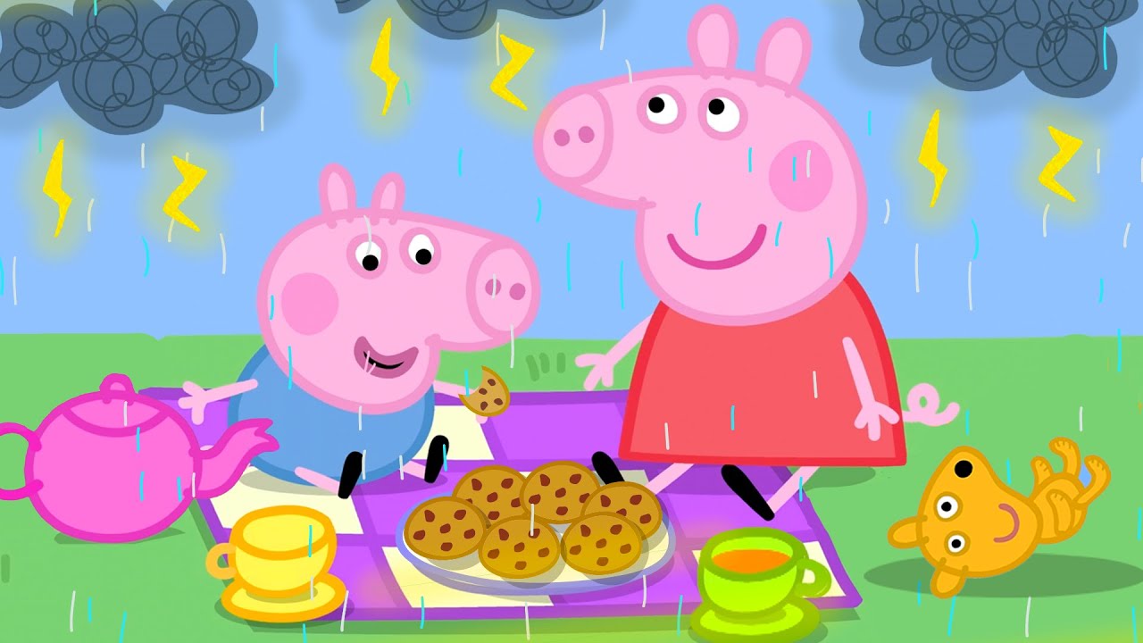 Peppa Pig & George Learns about Thunderstorms⚡️| Picnic in the Storm 🐽| Full Episodes | 25 Minutes