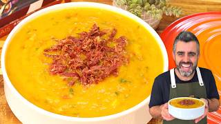 CALDO DE ABÓBORA CREMOSO COM CARNE SECA - SIMPLES E FÁCIL - RECEITAS DE INVERNO - Receitas de Pai