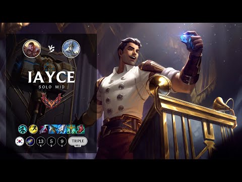 Jayce Mid vs Galio - KR Grandmaster Patch 12.10