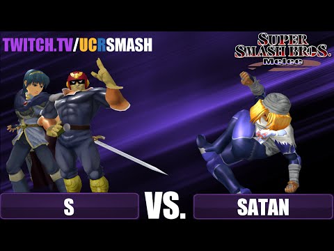 UCR SMASH! Pools Wave A - S (Marth, Falcon) vs Satan (Shiek) - SSBM