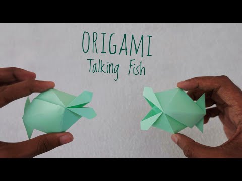 Origami Talking fish / How to make an origami 3d fish #origami