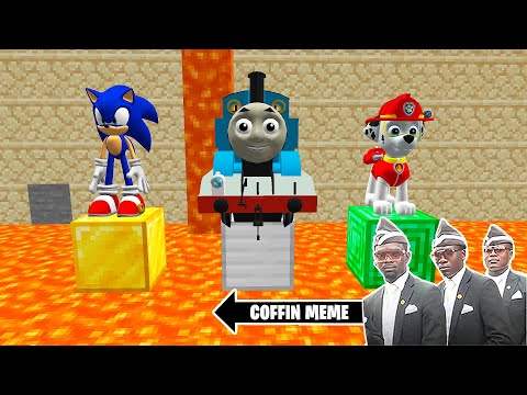 Who To Save Thomas or Paw Patrol or Sonic in Minecraft