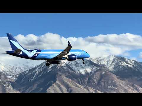 Breeze Airways MXY9704 Airbus A220-300 N233BZ Arriving at Provo (PVU) from Los Angeles (LAX)