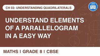 Elements of a Parallelogram | Understanding Quadrilaterals | Class 8 Math's Chapter 3