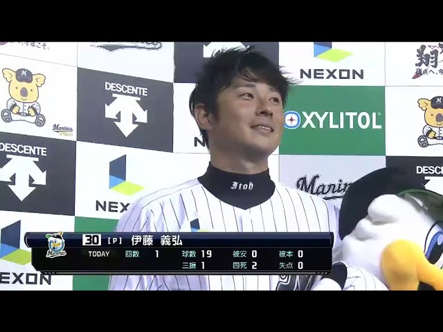 マリーンズ伊藤投手・川本選手ヒーローインタビュー 2014/8/6 M-E