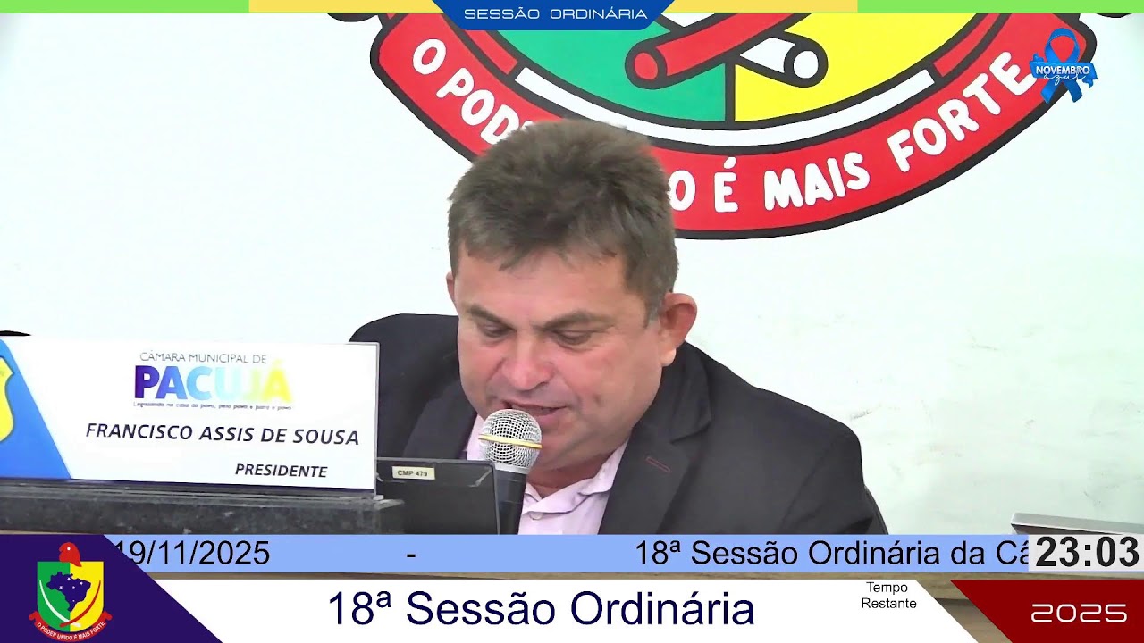 18ª SESSÃO ORDINÁRIA