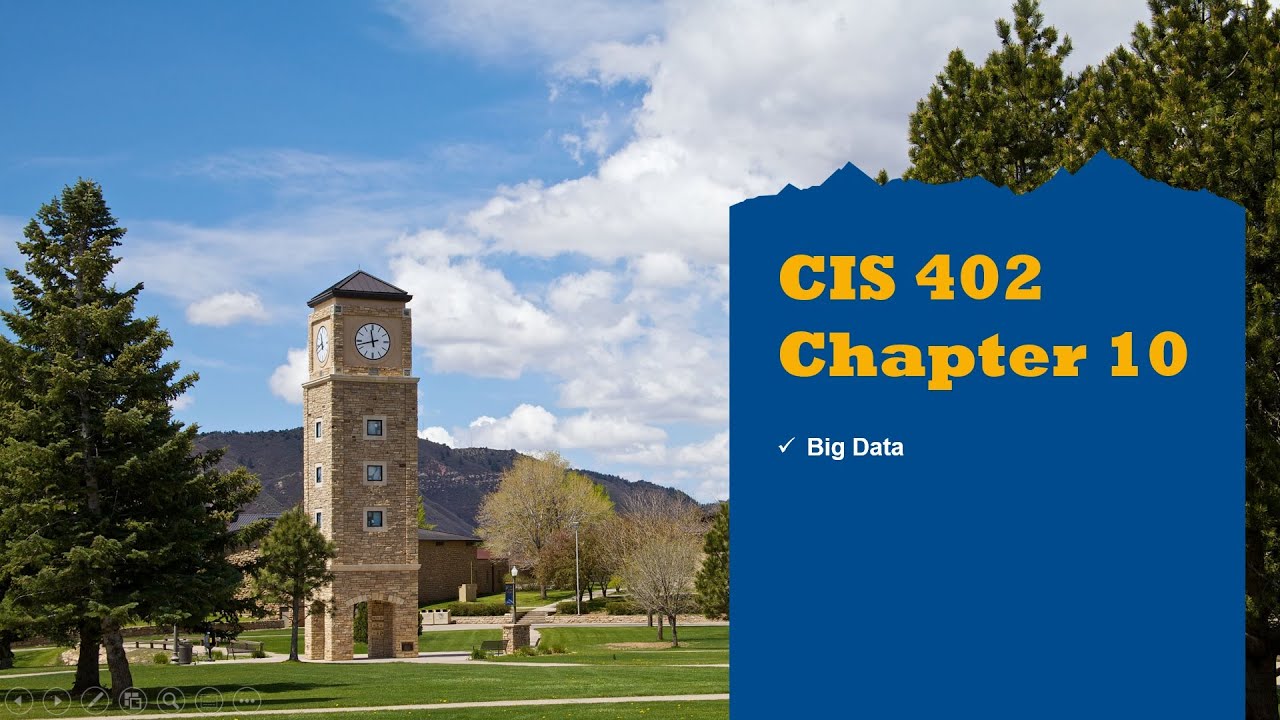 Chapter 10: Big Data - CIS 402