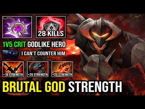 GOD OF STRENGTH Nullifier 1v5 Chaos Knight illusion Army with Satanic Vs Late Game Spectre Dota 2