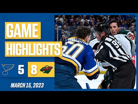 Game Highlights: Wild 8, Blues 5