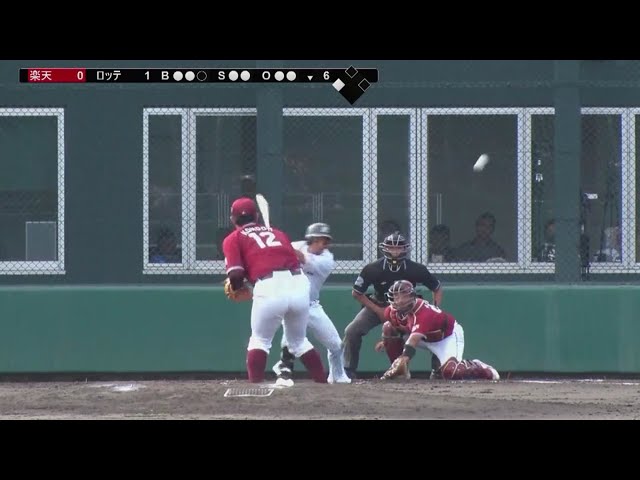 【ファーム】マリーンズ・香月一 コンパクトにはじき返したタイムリー!! 2018/9/19 M-E(ファーム)