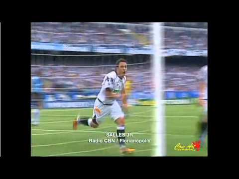 gol de wellington nem contra o gremio com narração de Salles Jr.