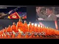 North Korea 73rd Founding Anniversary Military Parade Soldiers March In Hazmat Suits