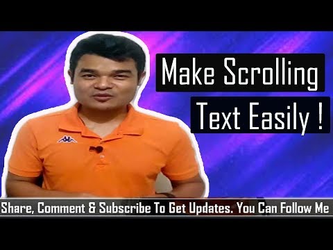 How To Create Scrolling Text Video